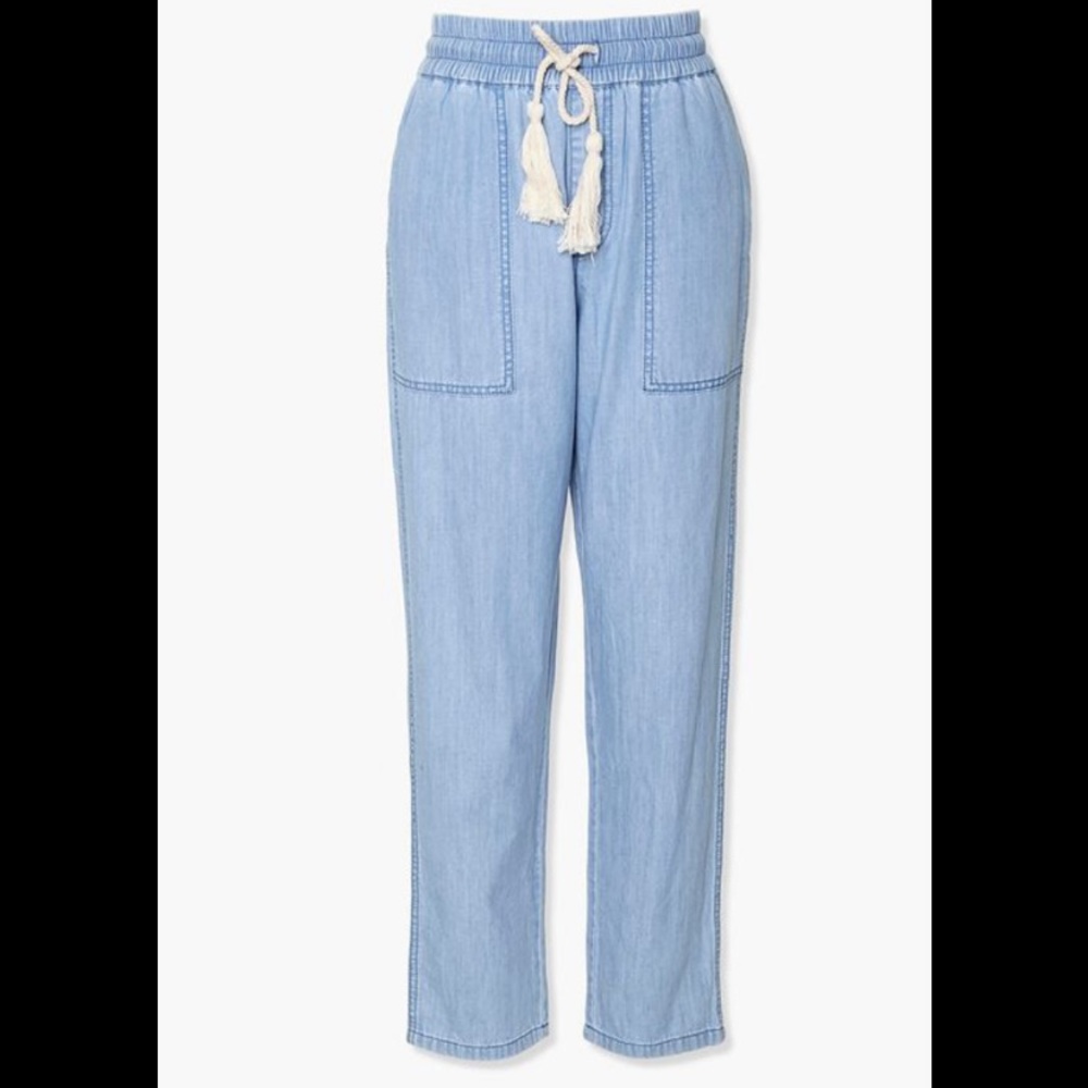 Forever 21 Chambray drawstring cotton pants